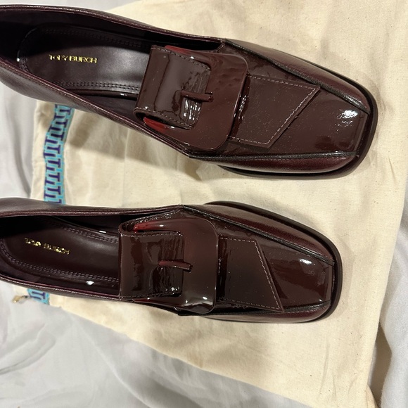 Tory Burch Dark Red Patent Leather Loafers - Picture 6 of 6